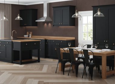 onyx black shaker cabinet