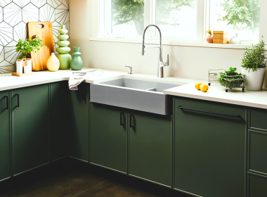 nano forest green kitchen
