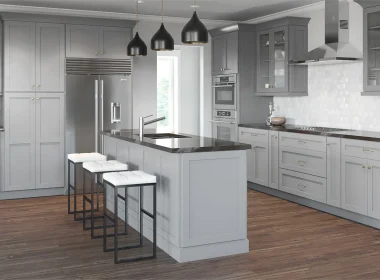 Gray Shaker Cabinets 2
